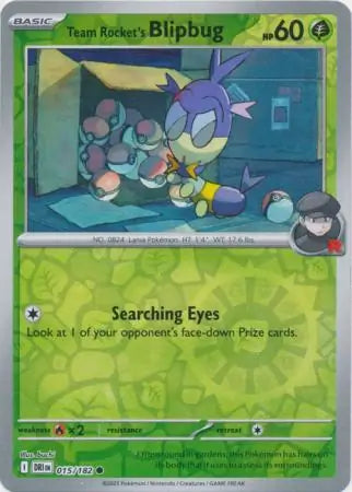 Team Rocket's Blipbug 15/182 Reverse Holo | Destined Rivals | Pokemon Card