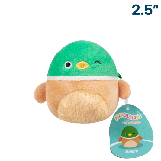 Avery the Mallard Duck ~ 2.5" Micromallows Series 1 Squishmallow Plush