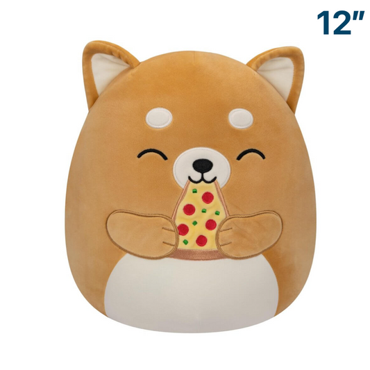Dog Shiba Inu with Pizza ~ 12" Squishmallow Plush ~ IN STOCK