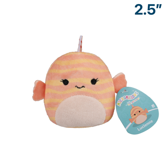 Safa the Orange Pufferfish ~ 2.5" Micromallows Series 3 Squishmallow Plush