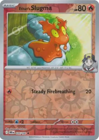 Ethan's Slugma 35/182 Reverse Holo | Destined Rivals | Pokemon Card