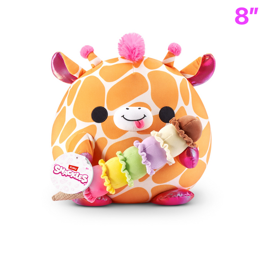 Lola the Giraffe with Ice Cream ~ Series 3 Zuru Snackles Plush Mini Plush 8"