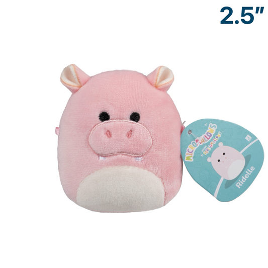 Ridelle the Pink Hippo ~ 2.5" Micromallows Series 3 Squishmallow Plush