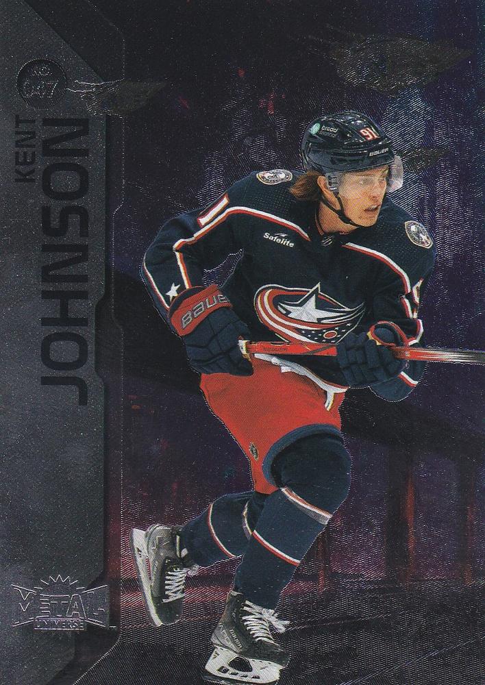 Kent Johnson #047 Columbus Blue Jackets | 2023-24 SkyBox Metal Universe | NHL Trading Card