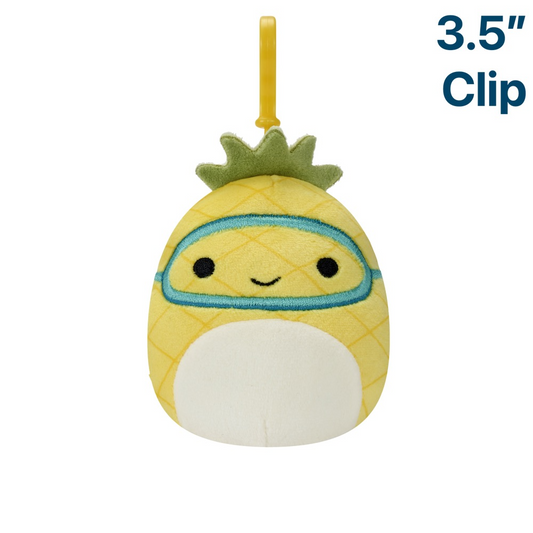 Maui the Pineapple with Goggles ~ 3.5" Clip On Squishmallow Plush ~ IN STOCK!