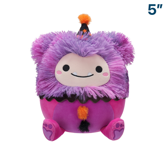 Woxie the Magenta Bigfoot in Clown Costume ~ 5" Squishmallow Plush