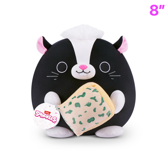 Fleur the Skunk with Blue Cheese ~ Series 3 Zuru Snackles Plush Mini Plush 8"