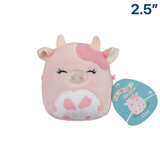 Clay the Pink Cow ~ 2.5" Micromallows Series 3 Squishmallow Plush