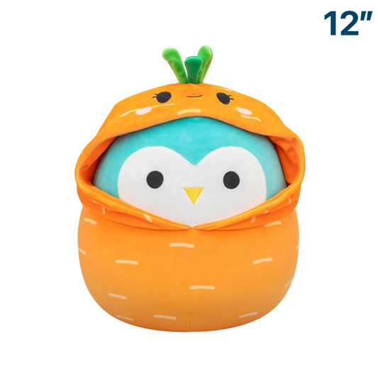Winston the Owl in Carrot Costume ~ 12" 2024 Easter Squishmallow Plush