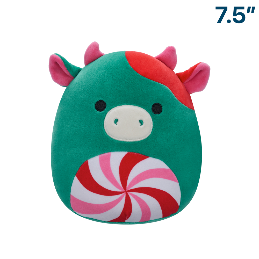 Ruben the Peppermint Candy Cow ~ 7.5" Holiday 2025 Squishmallow Plush