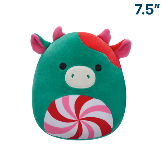 Ruben the Peppermint Candy Cow ~ 7.5" Holiday 2025 Squishmallow Plush