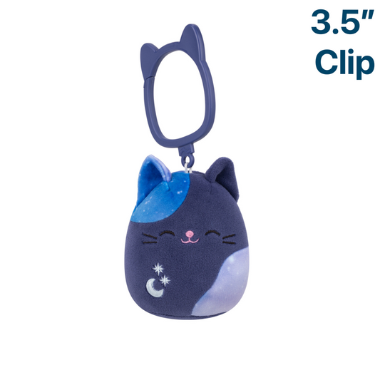 Metta the Navy Blue Celestial Cat ~ 3.5" Clip On Squishmallow Plush
