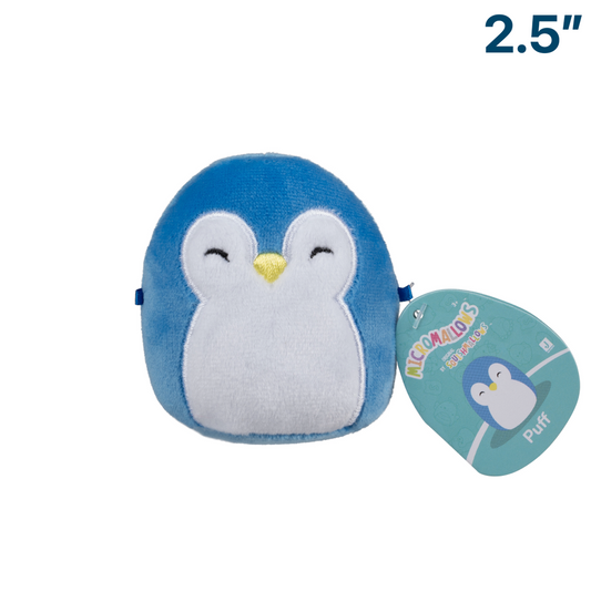 Puff the Blue Penguin ~ 2.5" Micromallows Series 3 Squishmallow Plush