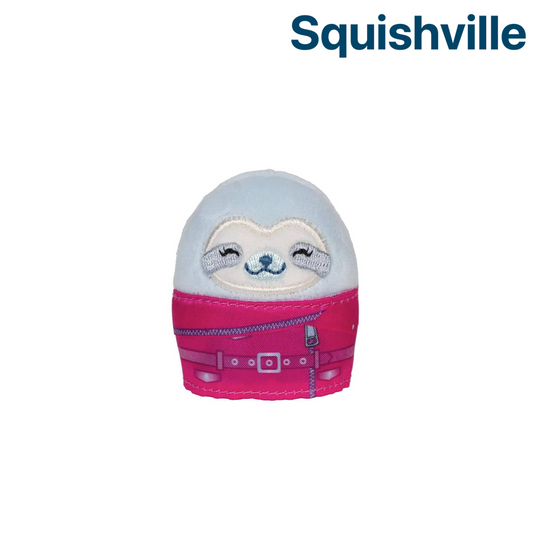 Harlow the Sloth with Jacket ~ 2" Individual SERIES 10 Squishville by Squishmallows