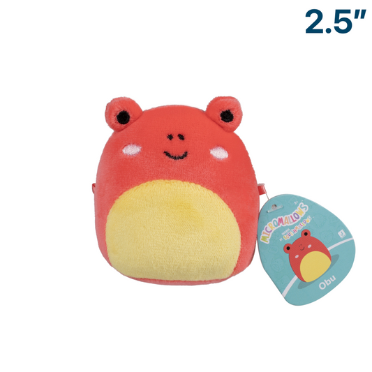 Obu the Red Frog ~ 2.5" Micromallows Series 3 Squishmallow Plush