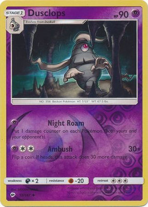 Dusclops 52/147 Reverse Holo | Burning Shadows | Pokemon Card