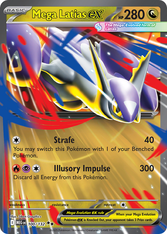 Mega Latias ex 100/132 Double Rare | Mega Evolution | Pokemon Card