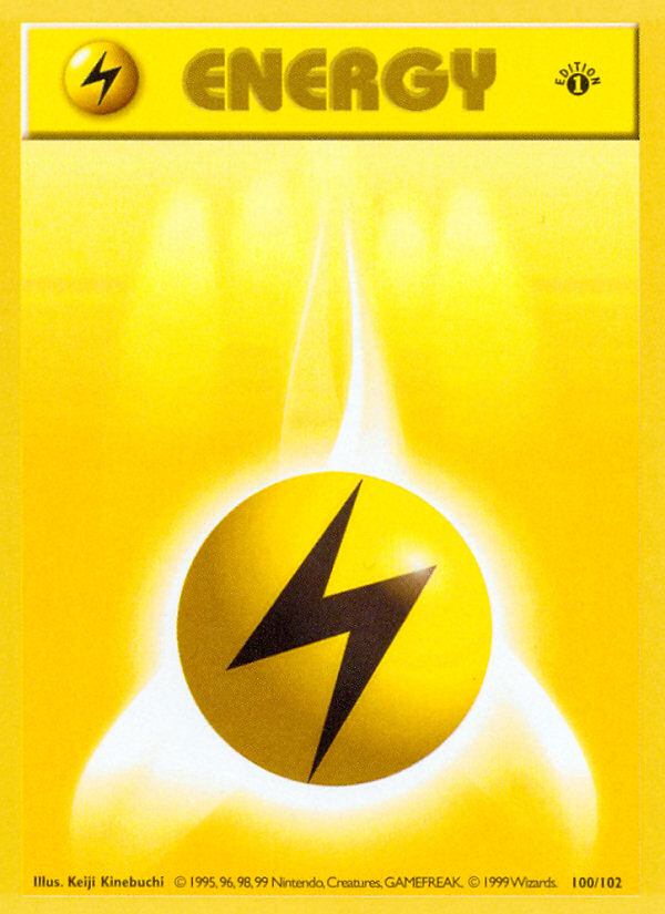 Lightning Energy 100/102  | Base | Pokemon Card