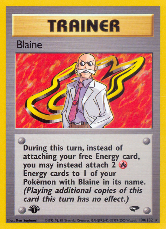 Blaine 100/132 Rare | Gym Challenge | Pokemon Card