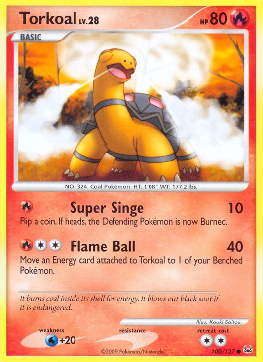 Torkoal 100/127 Common | Platinum | Pokemon Card