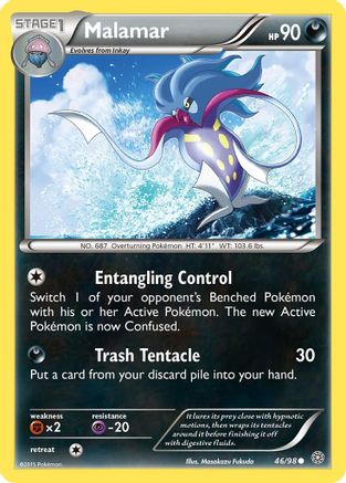 Malamar 46/98 Reverse Holo | Ancient Origins | Pokemon Card