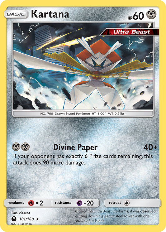Kartana 101/168 Rare | Celestial Storm | Pokemon Card