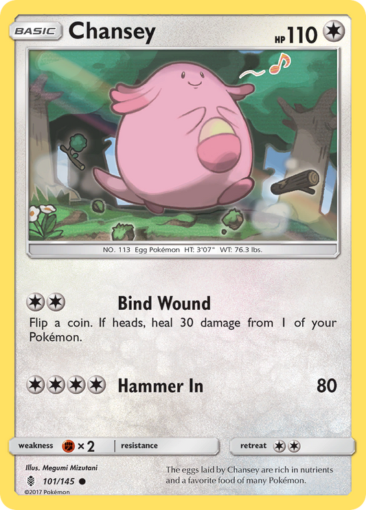 Chansey 101/145 Common | Guardians Rising | Pokémon Card