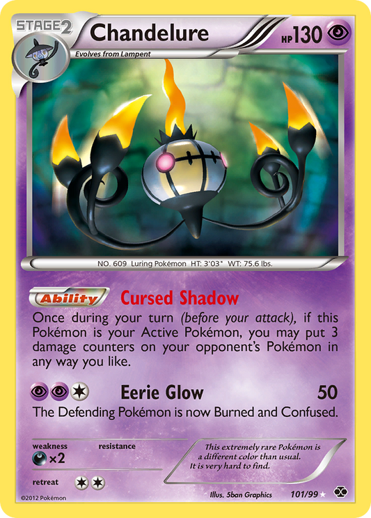 Chandelure 101/99 Rare Secret | Next Destinies | Pokemon Card