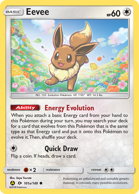 Eevee 101a/149 Common | Sun & Moon | Pokemon Card