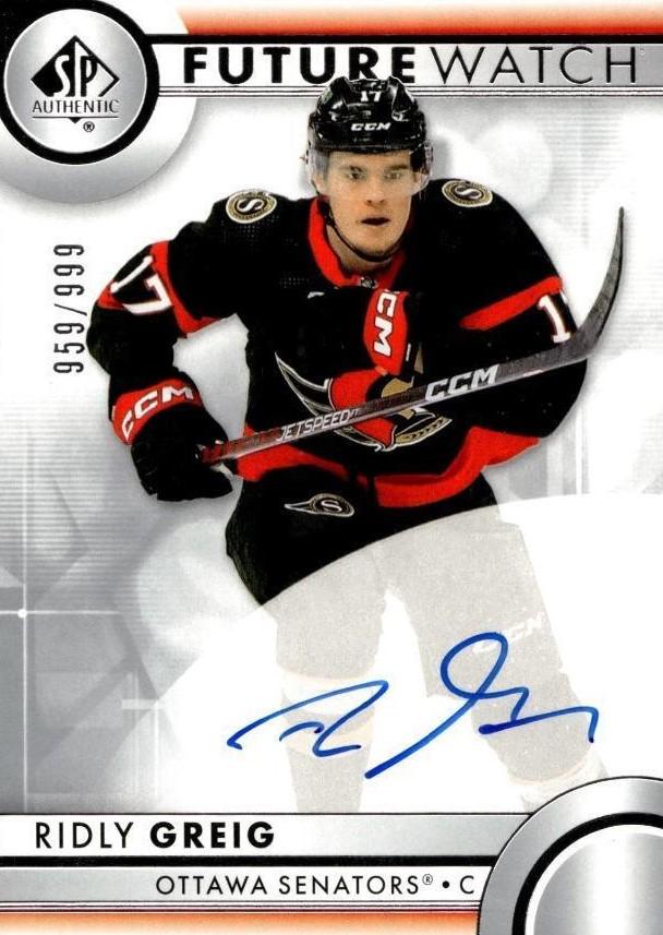 Ridly Greig #102 Ottawa Senators | 2023-24 SP Authentic | NHL Trading Card