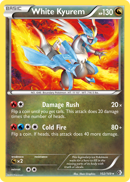 White Kyurem 102/149 Rare | Boundaries Crossed | Pokemon Card