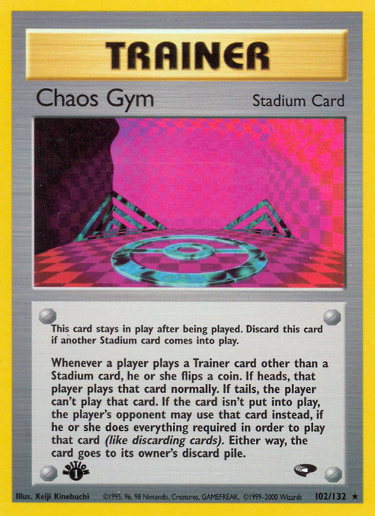 Chaos Gym 102/132 Rare | Gym Challenge | Pokemon Card