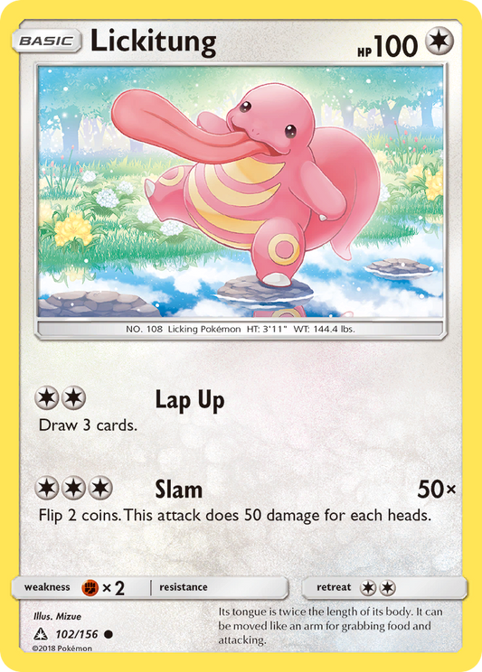 Lickitung 102/156 Common | Ultra Prism | Pokemon Card