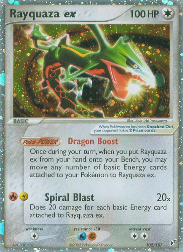 Rayquaza ex 102/107 Rare Holo EX | Deoxys | Pokemon Card