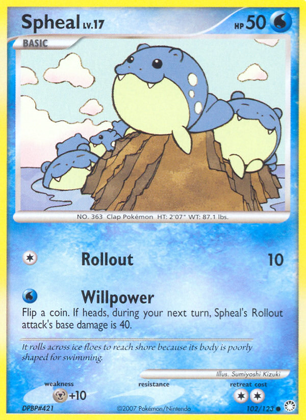 Spheal 102/123 Common | Mysterious Treasures | Pokemon Card