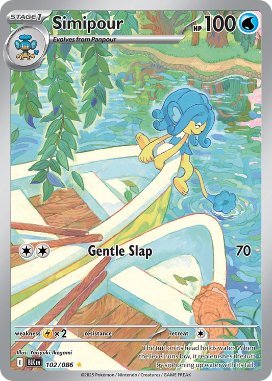 Simipour 102/86 Illustration Rare | Black Bolt | Pokemon Card