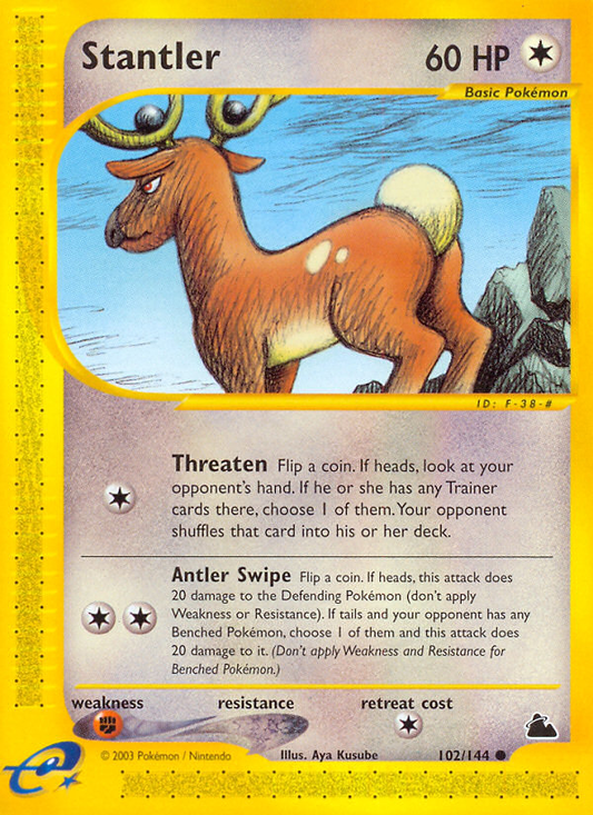 Stantler 102/144 Common | Skyridge | Pokemon Card