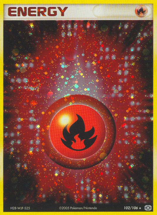 Fire Energy 102/106 Rare Holo | Emerald | Pokemon Card