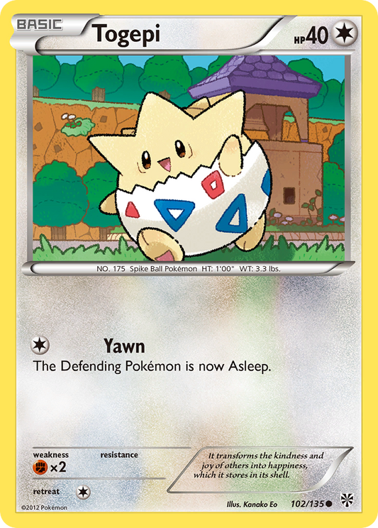 Togepi 102/135 Common | Plasma Storm | Pokemon Card