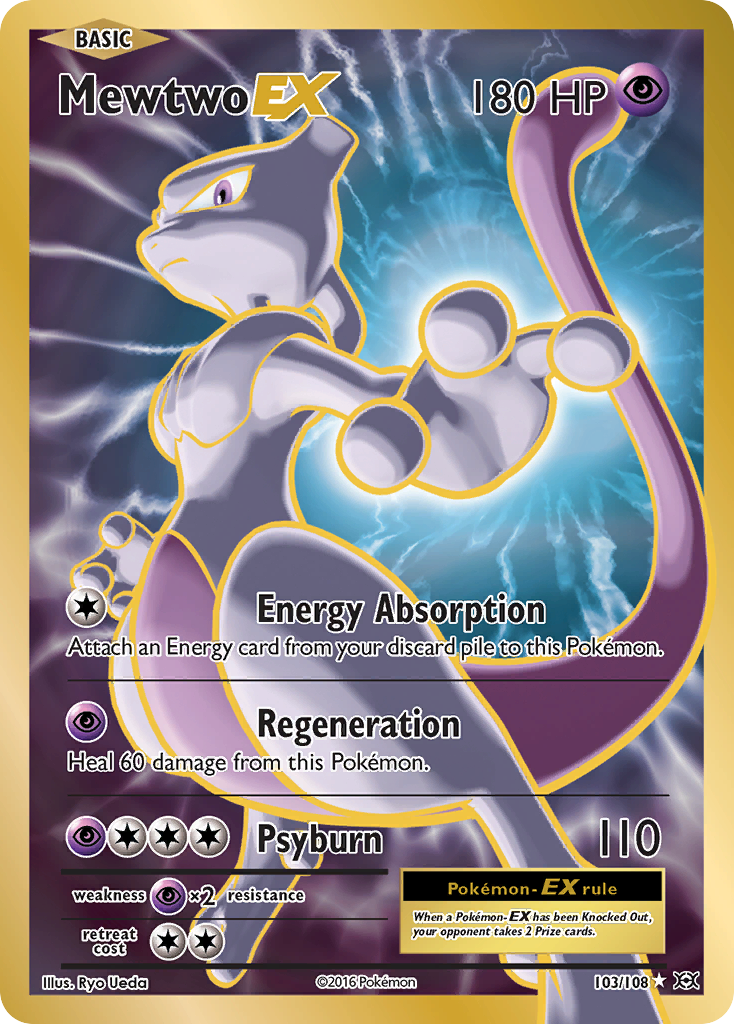 Mewtwo-EX 103/108 Rare Ultra | Evolutions | Pokemon Card