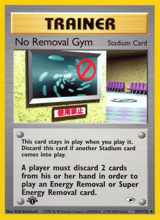 No Removal Gym 103/132 Rare | Gym Heroes | Pokemon Card