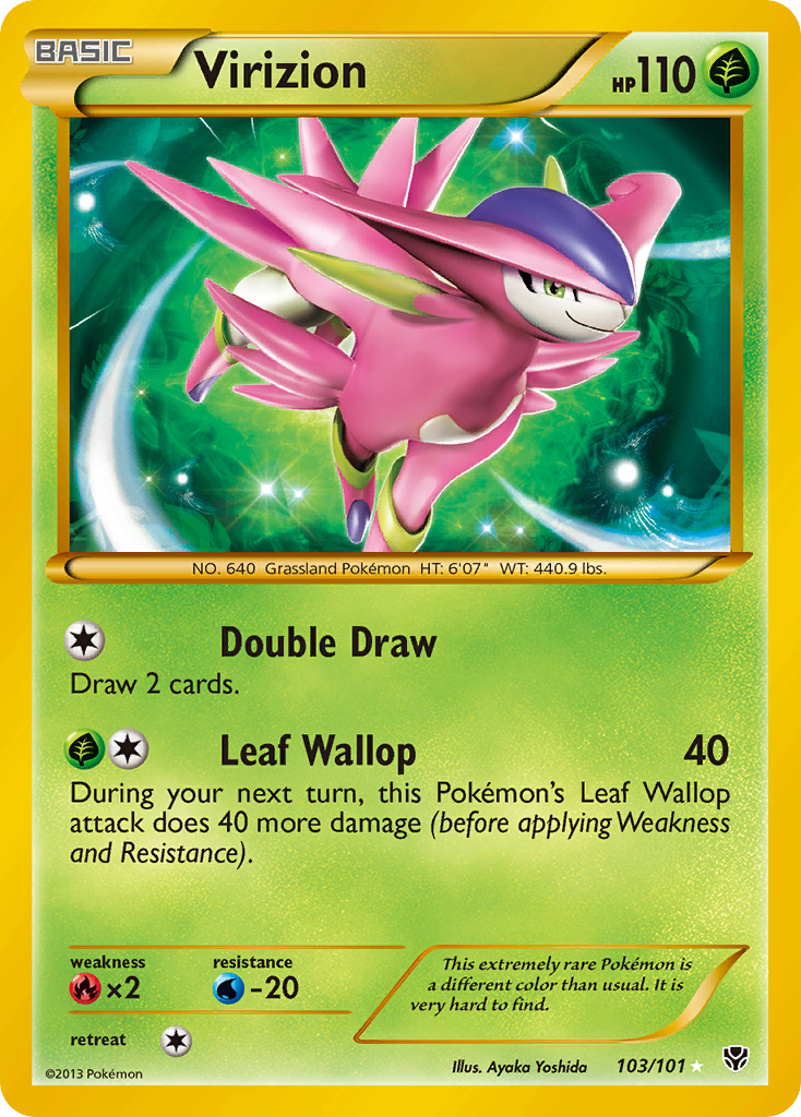 Virizion 103/101 Rare Secret | Plasma Blast | Pokemon Card
