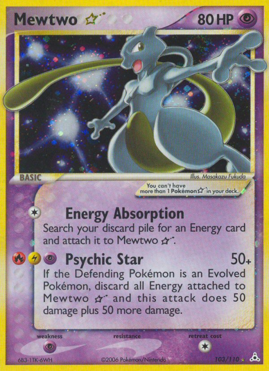 Mewtwo ★ 103/110 Rare Holo Star | Holon Phantoms | Pokemon Card