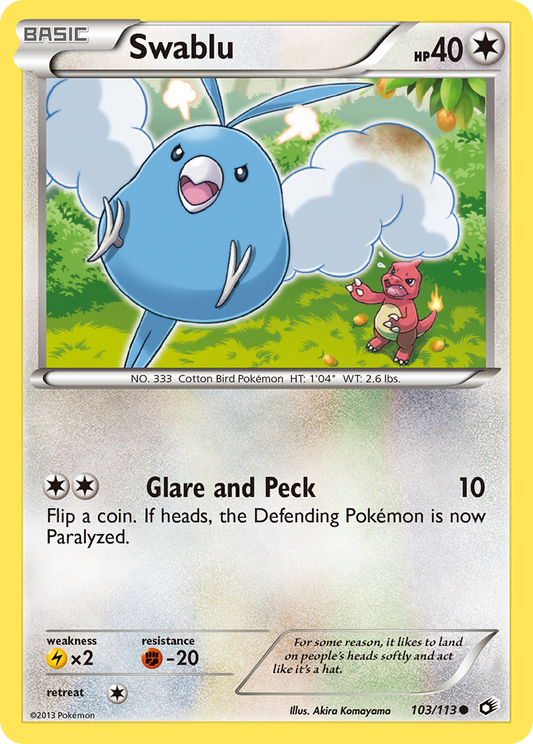 Swablu 103/113 Common | Legendary Treasures | Pokemon Card