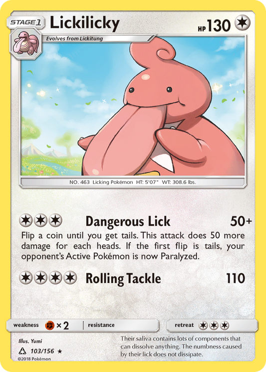 Lickilicky 103/156 Rare | Ultra Prism | Pokemon Card