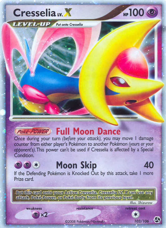 Cresselia LV.X 103/106 Rare Holo LV.X | Great Encounters | Pokemon Card