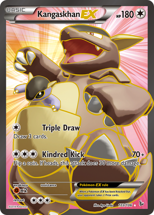 Kangaskhan-EX 103/106 Rare Ultra | Flashfire | Pokemon Card
