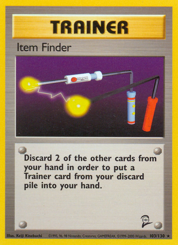 Item Finder 103/130 Rare | Base Set 2 | Pokemon Card