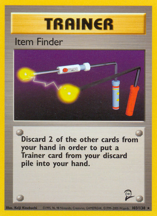 Item Finder 103/130 Rare | Base Set 2 | Pokemon Card