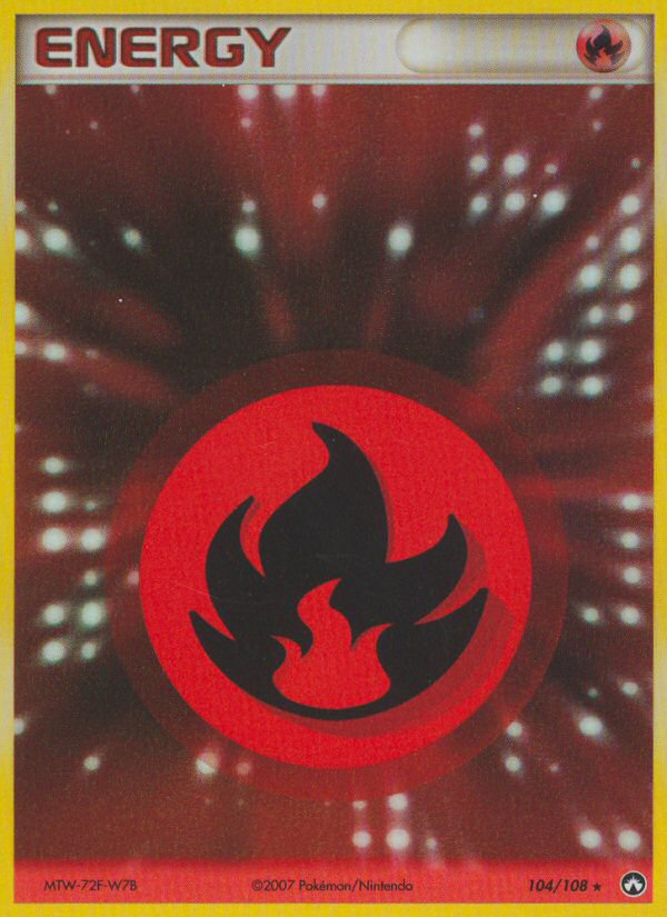 Fire Energy 104/108 Rare Holo | Power Keepers | Pokemon Card